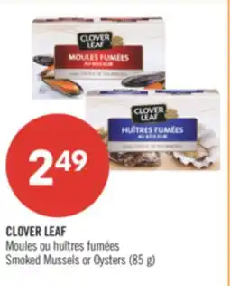 Pharmaprix CLOVER LEAF Smoked Mussels or Oysters (85 g) offer