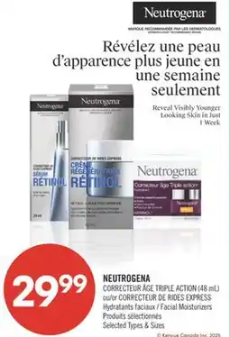 Pharmaprix NEUTROGENA CORRECTEUR AGE TRIPLE ACTION (48mL) or Facial Moisturizers offer