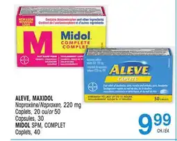 Uniprix ALEVE, MAXIDOL Naproxène/Naproxen, 220 mg, MIDOL SPM, COMPLET Caplets offer