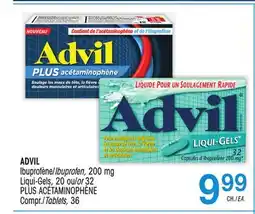 Uniprix ADVIL Ibuprofène/Ibuprofen, Liqui-Gels, PLUS ACÉTAMINOPHÈNE Compr./Tablets offer