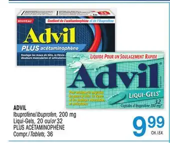 Uniprix ADVIL Ibuprofène/Ibuprofen, Liqui-Gels, PLUS ACÉTAMINOPHÈNE Compr./Tablets offer
