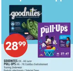Pharmaprix GOODNITES (34 - 44) or PULL-UPS (46 - 74) Training Underwear offer