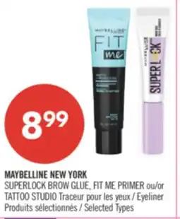 Pharmaprix MAYBELLINE NEW YORK SUPERLOCK BROW GLUE, or TATTOO STUDIO Eyeliner offer