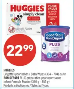 Pharmaprix HUGGIES Baby Wipes (304 - 704) or Infant Formula Powder (340 g - 359 g) offer