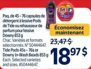 Walmart Tide pods downy in wash beads offer