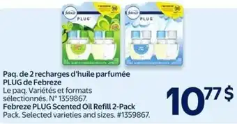 Walmart Febreze plug scented oil refill offer