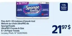 Walmart Ultrapro choose-a-size 8=24 paper towels offer
