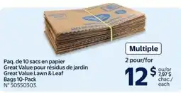 Walmart Great value lawn & leaf bags offer
