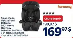 Walmart Harmony defender 360° max de harmony defender 360° max 3-in-1 deluxe car seat offer