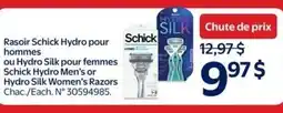 Walmart Rasoir Schick Hydro pour hommes ou Hydro Silk pour femmes Schick Hydro Men's or Hydro Silk Women's Razors offer