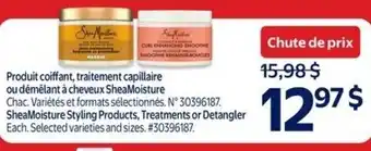 Walmart SheaMoisture styling products, treatments or detangler offer
