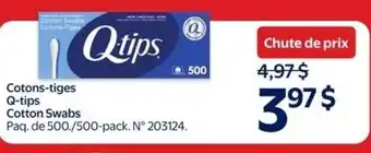 Walmart Cotons-tiges Q-tips Cotton Swabs offer