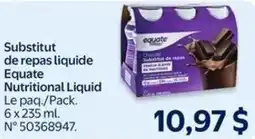Walmart Equate nutritional liquid offer