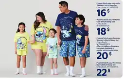 Walmart Pyjama stitch pour femmes women's stitch sleep set offer