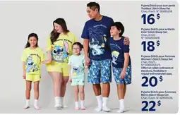 Walmart Pyjama stitch pour hommes men's stitch sleep set offer