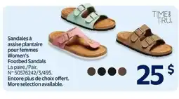 Walmart Women's footbed sandals offer
