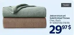 Walmart Solid knitted throws offer