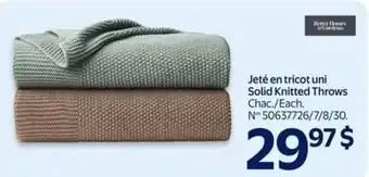 Walmart Solid knitted throws offer