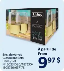 Walmart Glassware sets offer