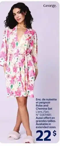 Walmart George. robe and chemise set offer