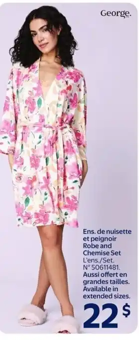 Walmart George. robe and chemise set offer