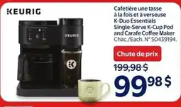 Walmart Keurig K-duo essentials single-serve k-cup pod and carafe coffee maker offer