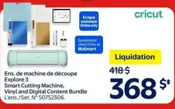 Walmart Cricut smart cutting machine, vinyl and digital content bundle offer