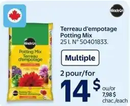 Walmart Terreau d'empotage potting mix offer