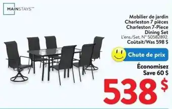 Walmart Charleston 7-piece dining set offer