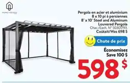 Walmart Steel and Aluminum louvered pergola offer