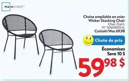 Walmart Wicker stacking chair offer