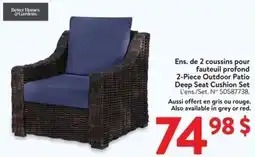 Walmart Outdoor patio deep seat cushion set offer