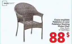 Walmart Pebbleton stacking wicker chair offer