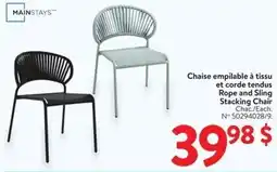 Walmart Rope and sling stacking chair offer