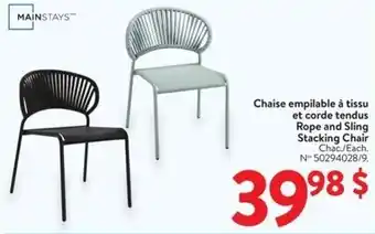 Walmart Rope and sling stacking chair offer