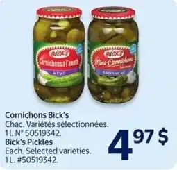 Walmart Cornichons Bick's offer
