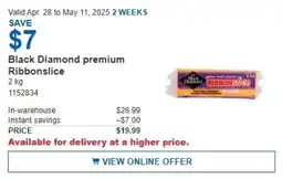 Costco Black diamond premium ribbonslice offer