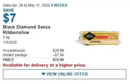 Costco Black diamond swiss ribbonslice offer