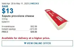 Costco Saputo provolone cheese offer
