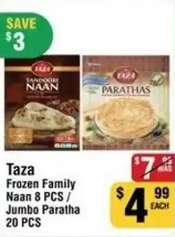 Iqbal Foods Taza frozen family naan jumbo paratha offer