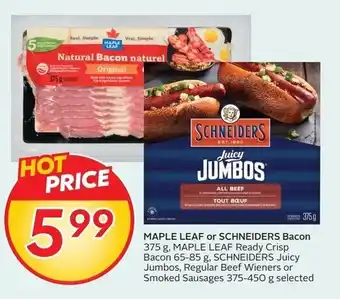 Sobeys Maple leaf or schneiders bacon offer
