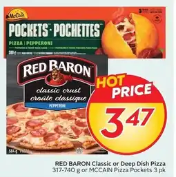 Sobeys Red baron classic or deep dish pizza offer