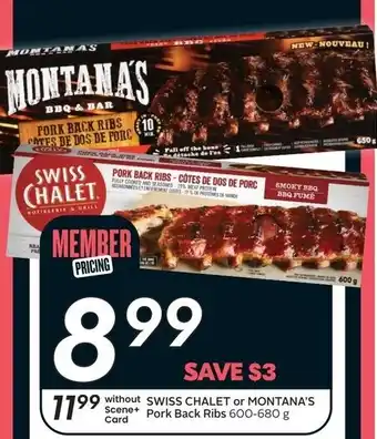 Sobeys Swiss chalet or montana's scene+ pork back ribs offer