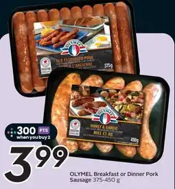 Sobeys Olymel breakfast or dinner pork sausage offer