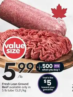 Sobeys Fresh lean ground beef offer