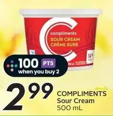 Sobeys Compliments sour cream offer