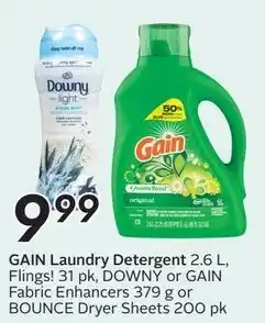 Sobeys Gain laundry detergent offer