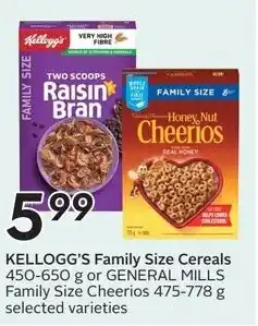 Sobeys Kellogg's family size cereals offer
