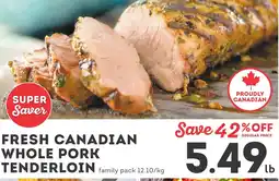 IGA Fresh canadian whole pork tenderloin offer