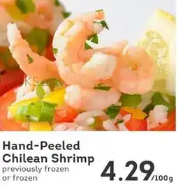 IGA Hand-peeled chilean shrimp offer